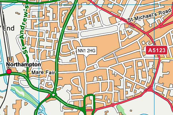 NN1 2HG map - OS VectorMap District (Ordnance Survey) NN1 2HG map - OS VectorMap District (Ordnance Survey)