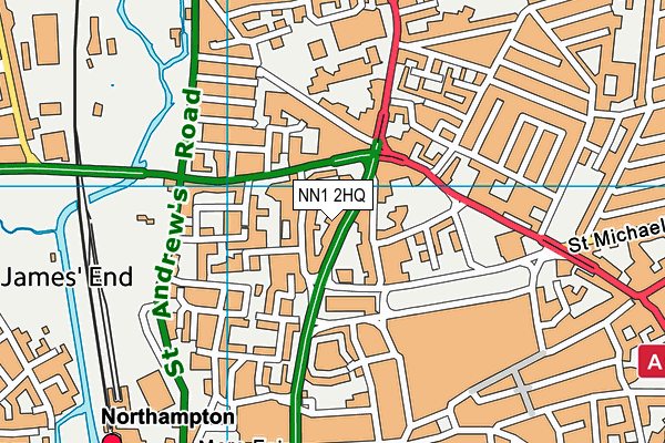 NN1 2HQ map - OS VectorMap District (Ordnance Survey) NN1 2HQ map - OS VectorMap District (Ordnance Survey)