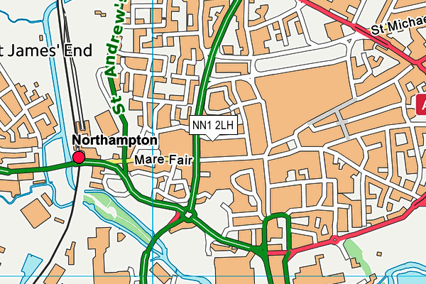 NN1 2LH map - OS VectorMap District (Ordnance Survey)