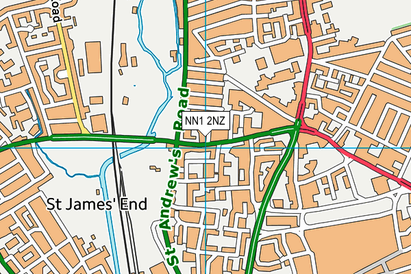 NN1 2NZ map - OS VectorMap District (Ordnance Survey) NN1 2NZ map - OS VectorMap District (Ordnance Survey)