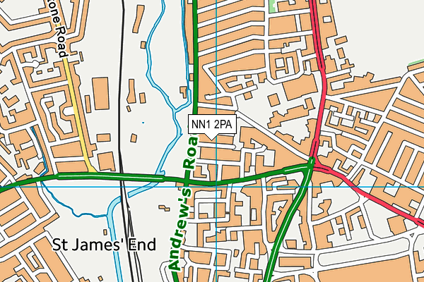 NN1 2PA map - OS VectorMap District (Ordnance Survey) NN1 2PA map - OS VectorMap District (Ordnance Survey)