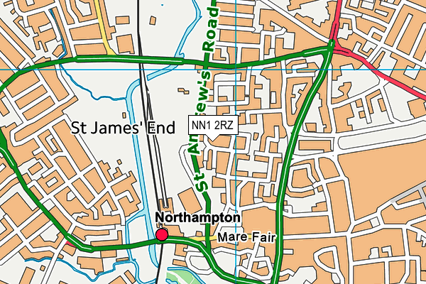 NN1 2RZ map - OS VectorMap District (Ordnance Survey) NN1 2RZ map - OS VectorMap District (Ordnance Survey)