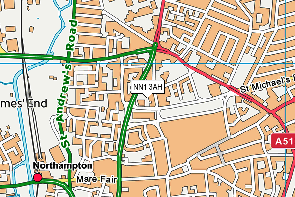 NN1 3AH map - OS VectorMap District (Ordnance Survey) NN1 3AH map - OS VectorMap District (Ordnance Survey)