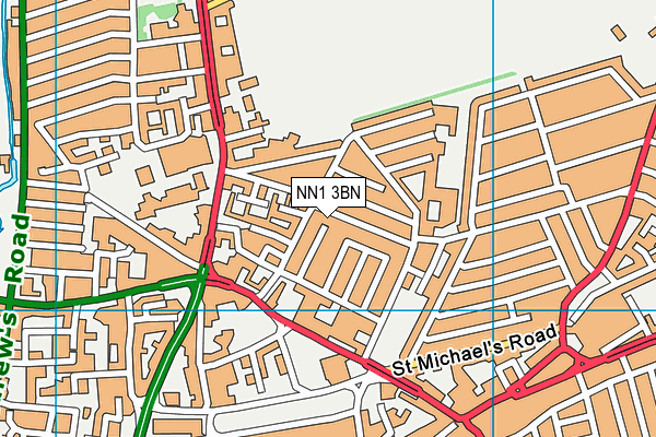 NN1 3BN map - OS VectorMap District (Ordnance Survey) NN1 3BN map - OS VectorMap District (Ordnance Survey)