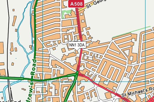 NN1 3DA map - OS VectorMap District (Ordnance Survey) NN1 3DA map - OS VectorMap District (Ordnance Survey)
