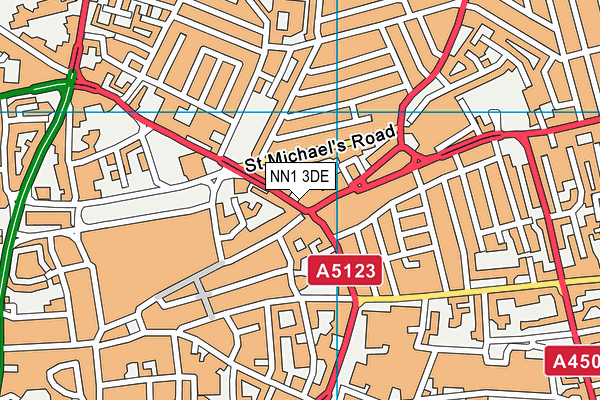 NN1 3DE map - OS VectorMap District (Ordnance Survey) NN1 3DE map - OS VectorMap District (Ordnance Survey)