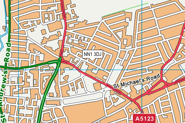 NN1 3DJ map - OS VectorMap District (Ordnance Survey) NN1 3DJ map - OS VectorMap District (Ordnance Survey)