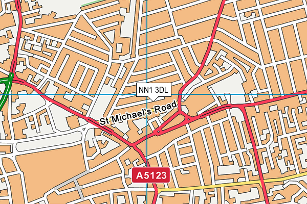 NN1 3DL map - OS VectorMap District (Ordnance Survey) NN1 3DL map - OS VectorMap District (Ordnance Survey)