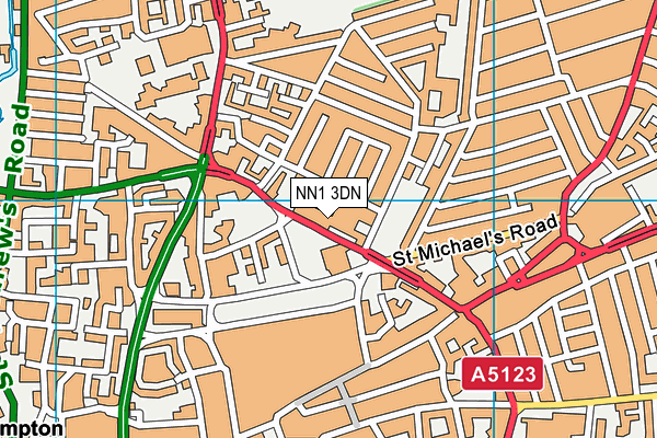 NN1 3DN map - OS VectorMap District (Ordnance Survey) NN1 3DN map - OS VectorMap District (Ordnance Survey)