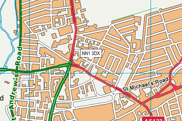 NN1 3DX map - OS VectorMap District (Ordnance Survey) NN1 3DX map - OS VectorMap District (Ordnance Survey)