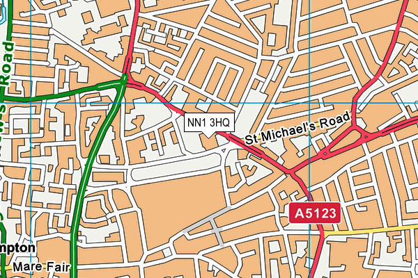NN1 3HQ map - OS VectorMap District (Ordnance Survey) NN1 3HQ map - OS VectorMap District (Ordnance Survey)