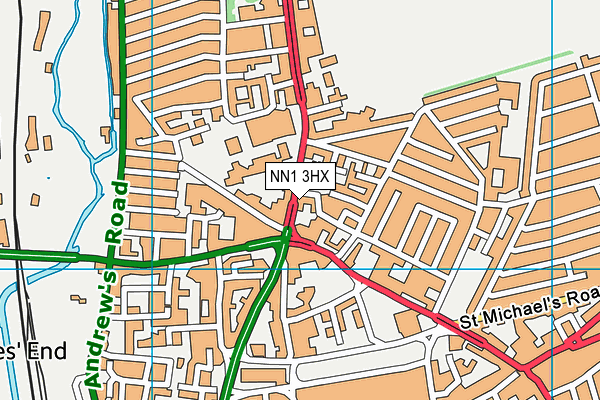 NN1 3HX map - OS VectorMap District (Ordnance Survey)