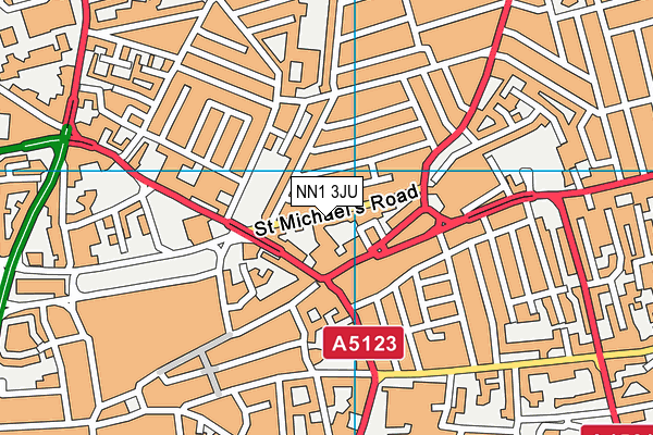 NN1 3JU map - OS VectorMap District (Ordnance Survey)