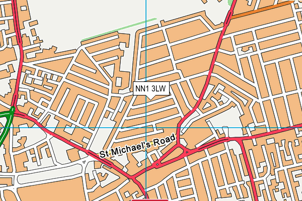 NN1 3LW map - OS VectorMap District (Ordnance Survey) NN1 3LW map - OS VectorMap District (Ordnance Survey)