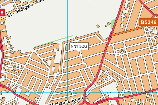 NN1 3QG map - OS VectorMap District (Ordnance Survey) NN1 3QG map - OS VectorMap District (Ordnance Survey)
