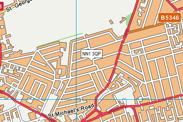 NN1 3QP map - OS VectorMap District (Ordnance Survey) NN1 3QP map - OS VectorMap District (Ordnance Survey)