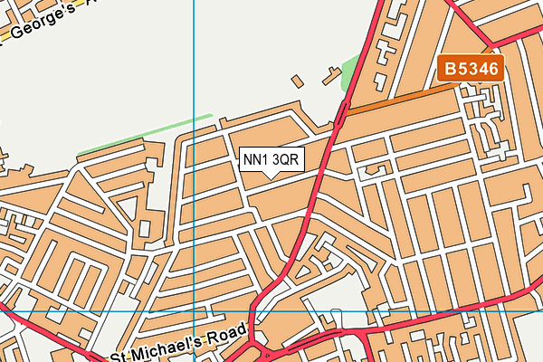 NN1 3QR map - OS VectorMap District (Ordnance Survey) NN1 3QR map - OS VectorMap District (Ordnance Survey)