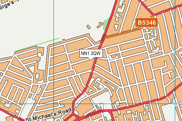 NN1 3QW map - OS VectorMap District (Ordnance Survey) NN1 3QW map - OS VectorMap District (Ordnance Survey)