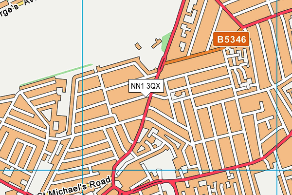 NN1 3QX map - OS VectorMap District (Ordnance Survey) NN1 3QX map - OS VectorMap District (Ordnance Survey)