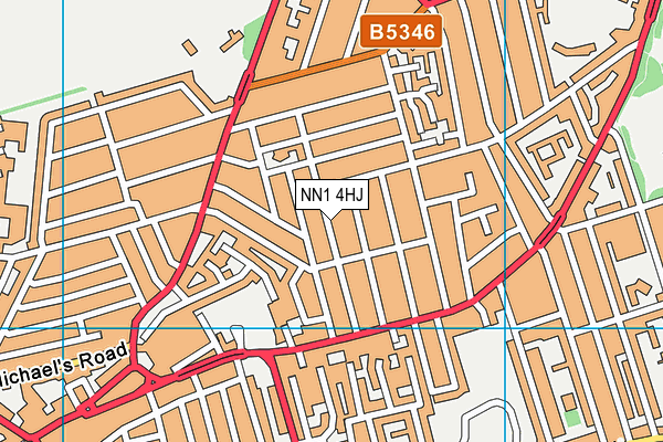 NN1 4HJ map - OS VectorMap District (Ordnance Survey) NN1 4HJ map - OS VectorMap District (Ordnance Survey)