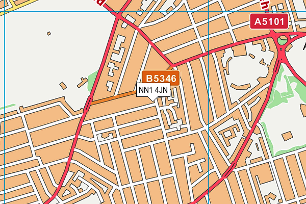 NN1 4JN map - OS VectorMap District (Ordnance Survey) NN1 4JN map - OS VectorMap District (Ordnance Survey)