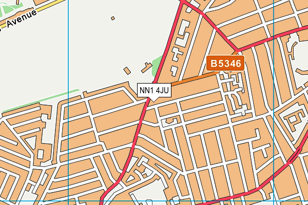 NN1 4JU map - OS VectorMap District (Ordnance Survey) NN1 4JU map - OS VectorMap District (Ordnance Survey)