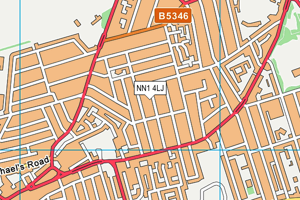 NN1 4LJ map - OS VectorMap District (Ordnance Survey) NN1 4LJ map - OS VectorMap District (Ordnance Survey)