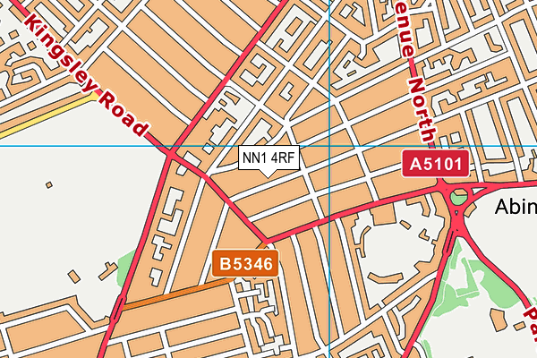 NN1 4RF map - OS VectorMap District (Ordnance Survey)