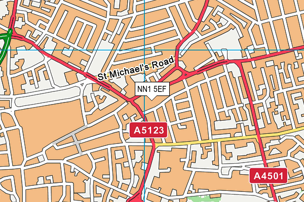 NN1 5EF map - OS VectorMap District (Ordnance Survey)