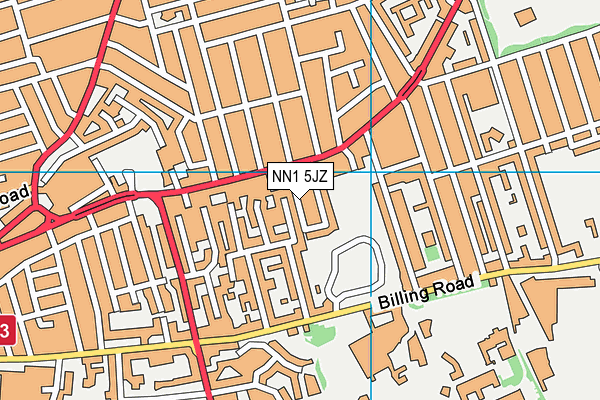NN1 5JZ map - OS VectorMap District (Ordnance Survey) NN1 5JZ map - OS VectorMap District (Ordnance Survey)