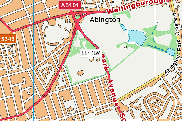 NN1 5LW map - OS VectorMap District (Ordnance Survey) NN1 5LW map - OS VectorMap District (Ordnance Survey)