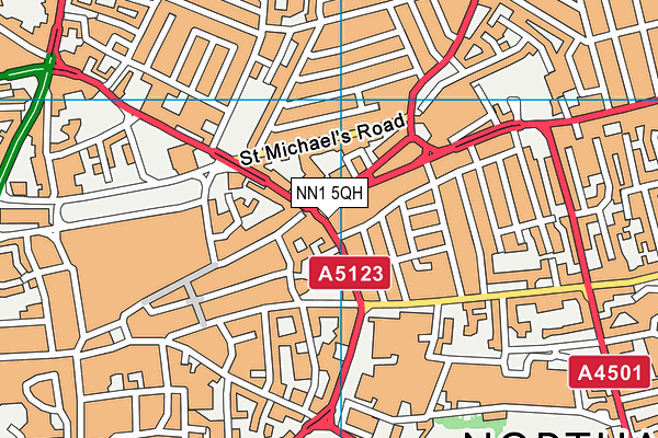 NN1 5QH map - OS VectorMap District (Ordnance Survey) NN1 5QH map - OS VectorMap District (Ordnance Survey)