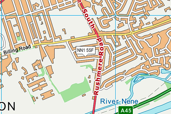 NN1 5SF map - OS VectorMap District (Ordnance Survey) NN1 5SF map - OS VectorMap District (Ordnance Survey)