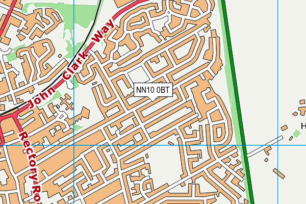 NN10 0BT map - OS VectorMap District (Ordnance Survey)