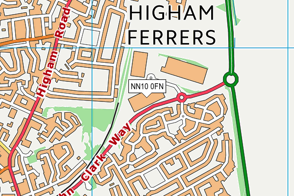 NN10 0FN map - OS VectorMap District (Ordnance Survey)