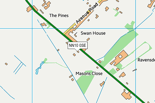 NN10 0SE map - OS VectorMap District (Ordnance Survey) NN10 0SE map - OS VectorMap District (Ordnance Survey)