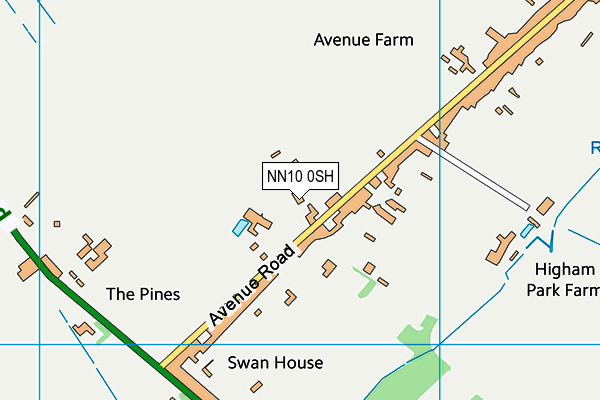 NN10 0SH map - OS VectorMap District (Ordnance Survey) NN10 0SH map - OS VectorMap District (Ordnance Survey)
