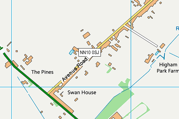 NN10 0SJ map - OS VectorMap District (Ordnance Survey) NN10 0SJ map - OS VectorMap District (Ordnance Survey)