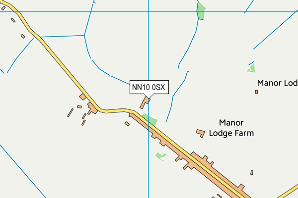 NN10 0SX map - OS VectorMap District (Ordnance Survey) NN10 0SX map - OS VectorMap District (Ordnance Survey)