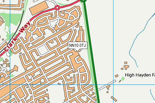 NN10 0TJ map - OS VectorMap District (Ordnance Survey) NN10 0TJ map - OS VectorMap District (Ordnance Survey)
