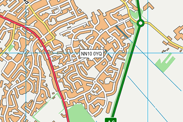 NN10 0YQ map - OS VectorMap District (Ordnance Survey) NN10 0YQ map - OS VectorMap District (Ordnance Survey)