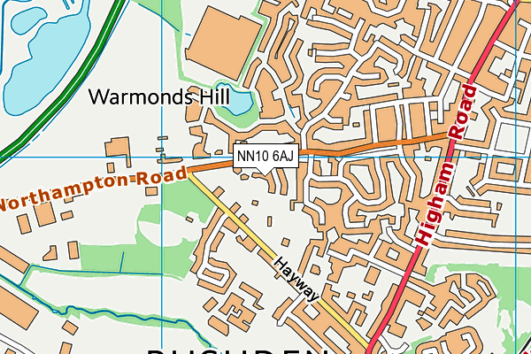 NN10 6AJ map - OS VectorMap District (Ordnance Survey)
