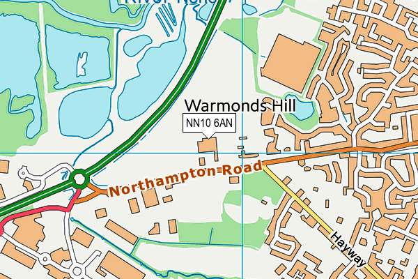 NN10 6AN map - OS VectorMap District (Ordnance Survey)