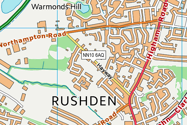 NN10 6AQ map - OS VectorMap District (Ordnance Survey)