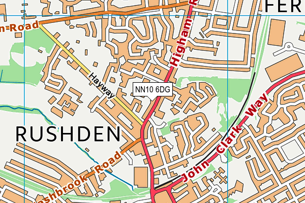 NN10 6DG map - OS VectorMap District (Ordnance Survey)
