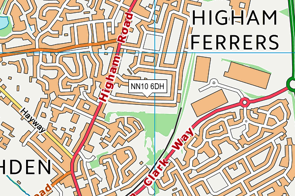NN10 6DH map - OS VectorMap District (Ordnance Survey)