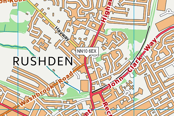 NN10 6EX map - OS VectorMap District (Ordnance Survey)