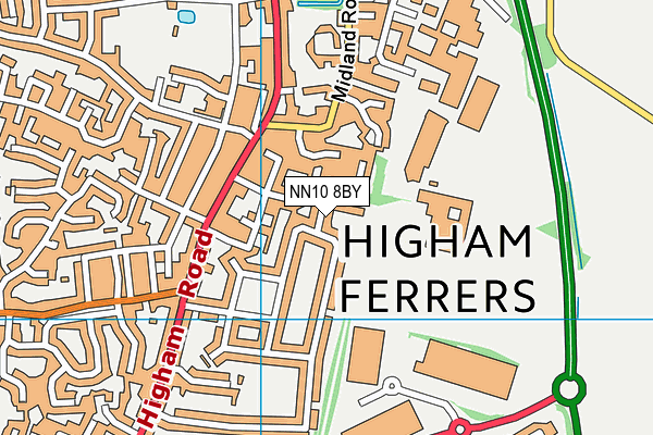 NN10 8BY map - OS VectorMap District (Ordnance Survey)
