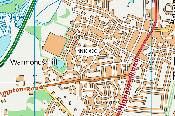 NN10 8DQ map - OS VectorMap District (Ordnance Survey)