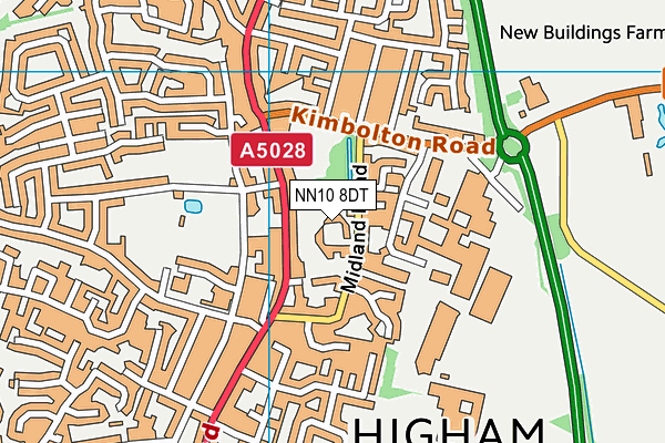 NN10 8DT map - OS VectorMap District (Ordnance Survey)
